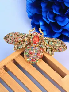Vintage bee brooch, popular accessory pin, suitable for both men and women, coat accessory, cute and fashionable insect jewelry, Jewellery