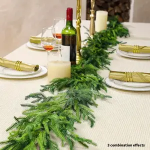70.8 in PVC Decorative Nockfusson Vine, Realistic-Touch Artificial Pine Plant, Ideal for Stair, Fireplace Holiday Decor & Home Supplies