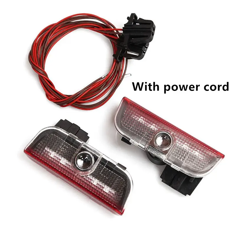 2 pieces of LED car door sign projector lighting is suitable for VW Passat B6 B7 B8 B9 CC Golf 5 67 Touareg Tiguan Sharan Jetta MK5 MK6 MK7 decorative accessories Car Welcome Lights Led Car Lights.