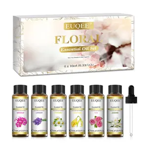 Floral Scented Essential Oil, 1 Box Natural Diffuser Oil, Aromatherapy Diffuser Oil, Scented Home Fragrance, Flower Fragrance Oils for Bedroom Office Gifts