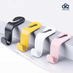 Universal Car Seat Headrest Hooks, No-Drill Backseat Hanger Organizer,  Durable Hooks for Purse Grocery Bags, Car Interior Accessories