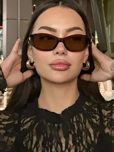 Women's High-Quality Retro Cat Eye Sunglasses, Tinted Lens Sunglasses, Lightweight Durable Design, Perfect for Holidays &, Ideal Gift Idea