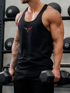 Men's Slim Fit Racerback Gym Tank Top, Quick Dry Breathable Muscle Stringer, Multi-Wear Workout Sleeveless Shirt for Bodybuilding, Fitness, Training, Streetwear & Daily Casual, Sleeveless Gym Clothing, Sleeveless Activewear, Sports Tank Tops