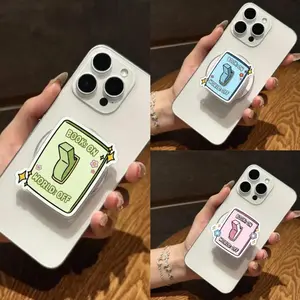 Book On World Off Grip Set | Minimal Reader Aesthetic Magsafe Holders | Pastel Green, Blue & Pink Designs | Perfect Gift for Book Lovers