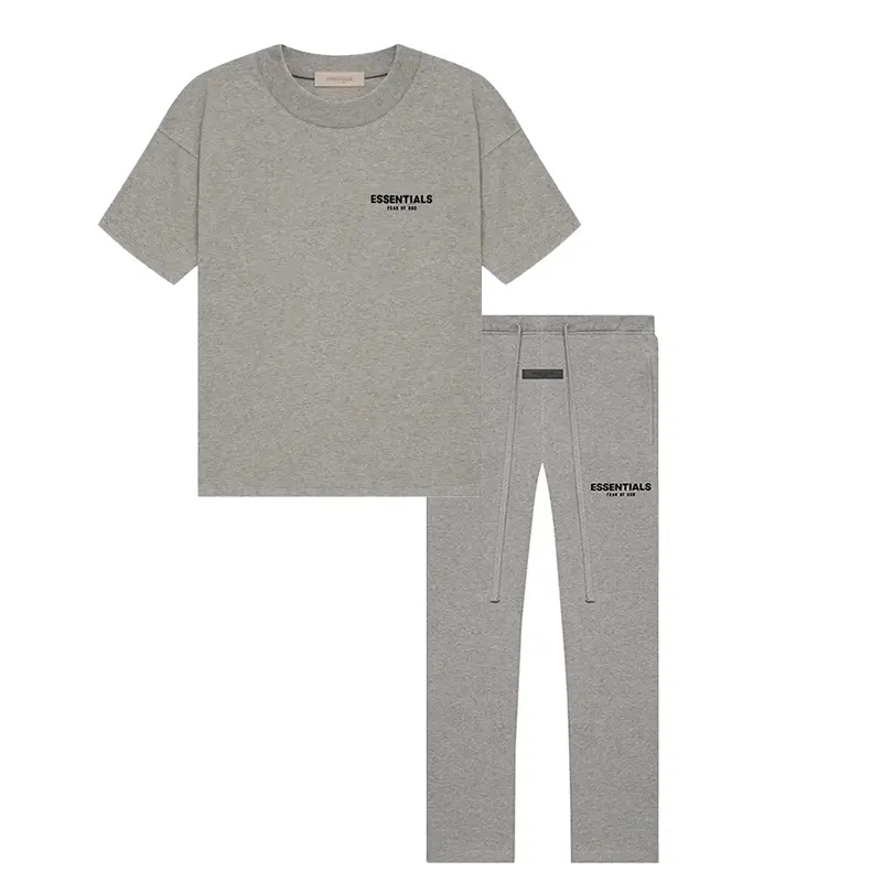 Fear of God Essentials T-Shirt & Relaxed Sweatpants Set Dark Oatmeal
