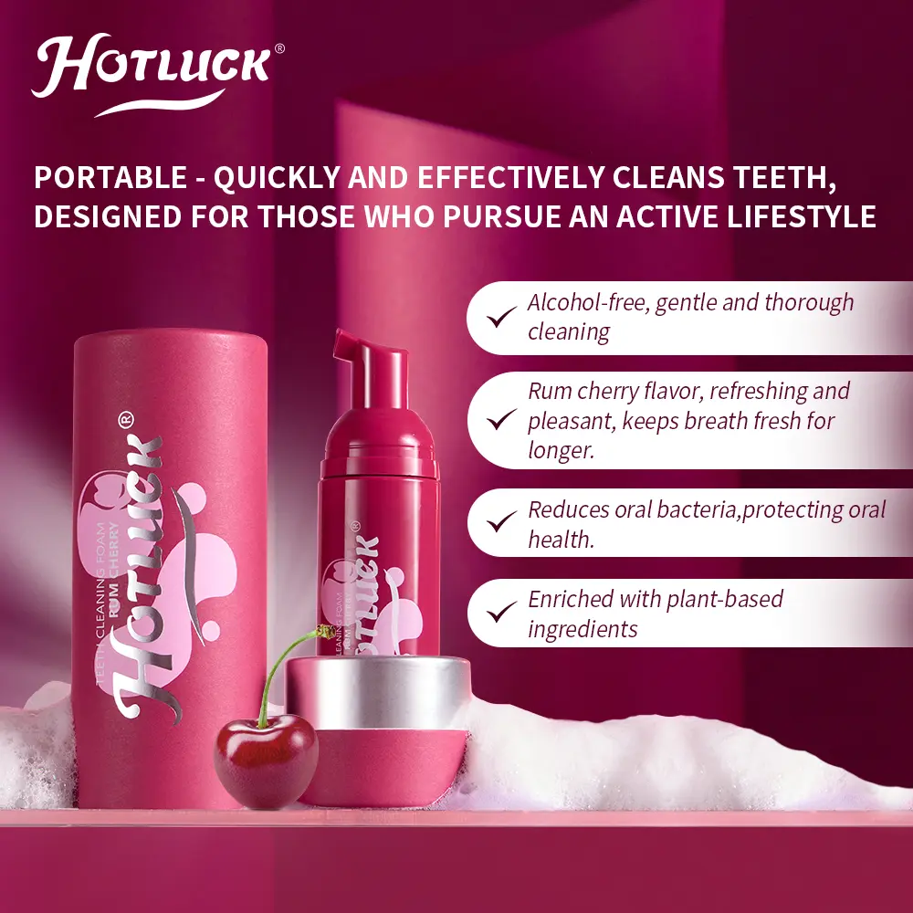Hotluck Rum Cherry Teeth Cleaning Foam - Deep Clean & Whiten - TikTok Shop