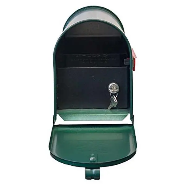 212 MAIN E1 Economy Mailbox with Aluminium Locking Insert, Locking Door, Mail Slot - Black, Steel Latch, Smooth Operation, Rust-Resistant Steel Construction
