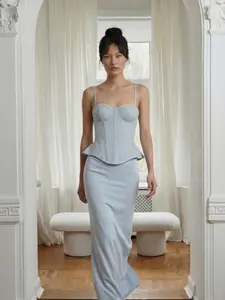 ALEA POWDER BLUE CORSET & SKIRT SET