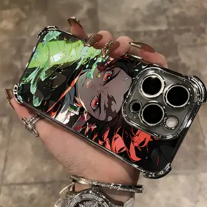 Case for iPhone 17, 16, 15, 14, 13, 12, 11, Air Pro Max, X, XR, XSMAX, 8 Plus, Popular Anime Design D-Demon Slayer, Shock Resistant, Transparent, with Anti-Drop Protection, Elegant and Attractive