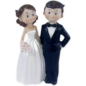 4.7"Wedding Cake Toppers Bride and Groom Figures Ornament Gifts Party Decorations