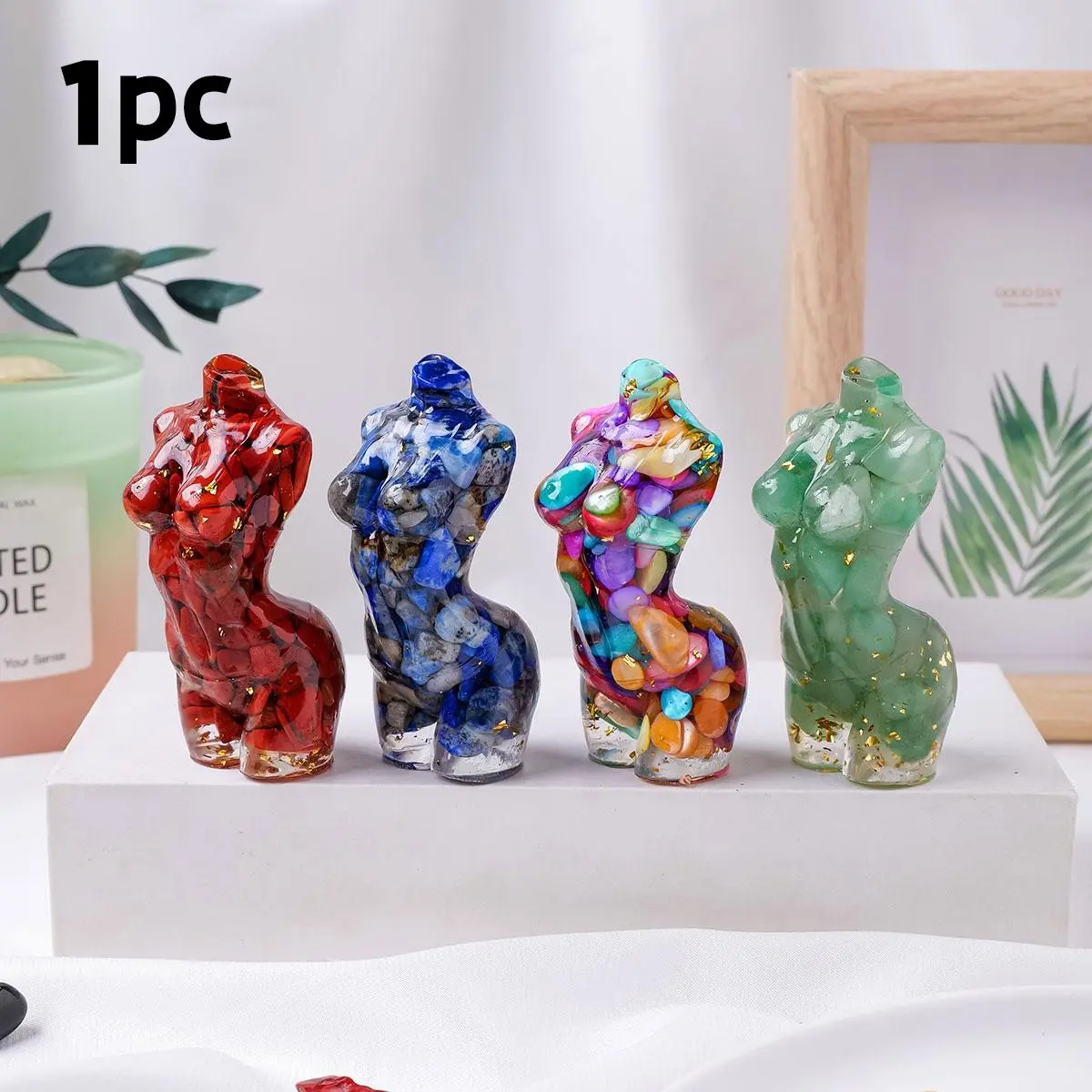 Natural Crystal Stone Female Statue, Crystal Carvings, Crystal Figurines, Crystal Design, 1 Count Reiki Healing Figurine, Unique Crystals, Feng Shui Decor for Home Office, Home Decor, Crystal Decorative Stones