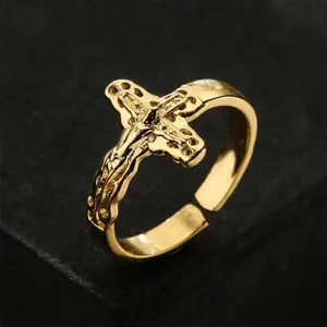 Trendy Jewelry: 18K Gold-Plated Copper Geometric Open Ring (Unisex)