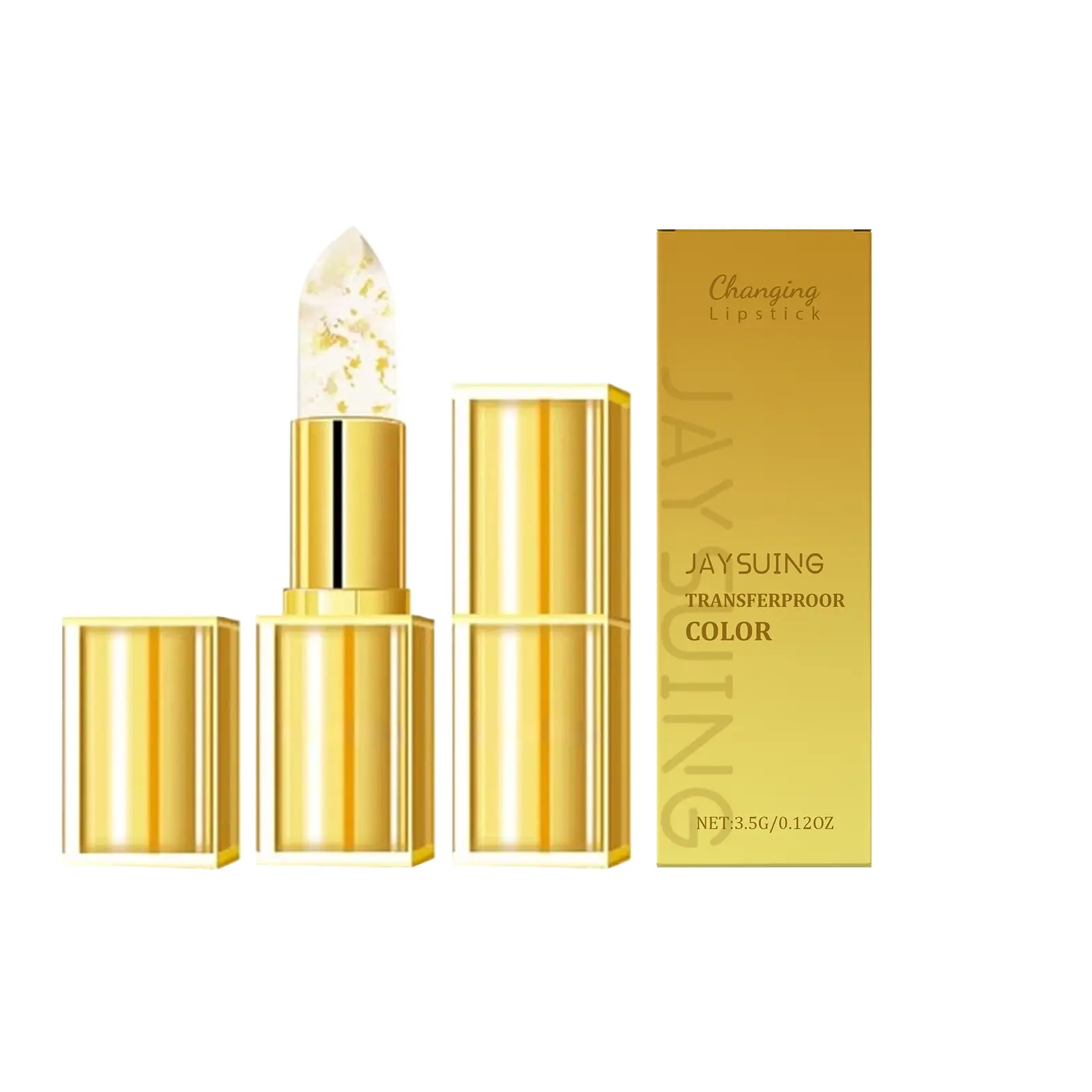 Color Adapting Moisturizing Lip Balm by Jaysuing Gold Flake Added Gentle Daily Lip Maintenance Hydrating Formula for Smooth Natural Lip Look