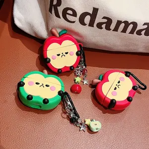 1 angry apple earphone case,Cute wireless Bluetooth earphone case, drop resistant, durable and stylish accessory, suitable for AirPods pro3/1/2/3/4/pro/pro2(Different models may have different shapes)