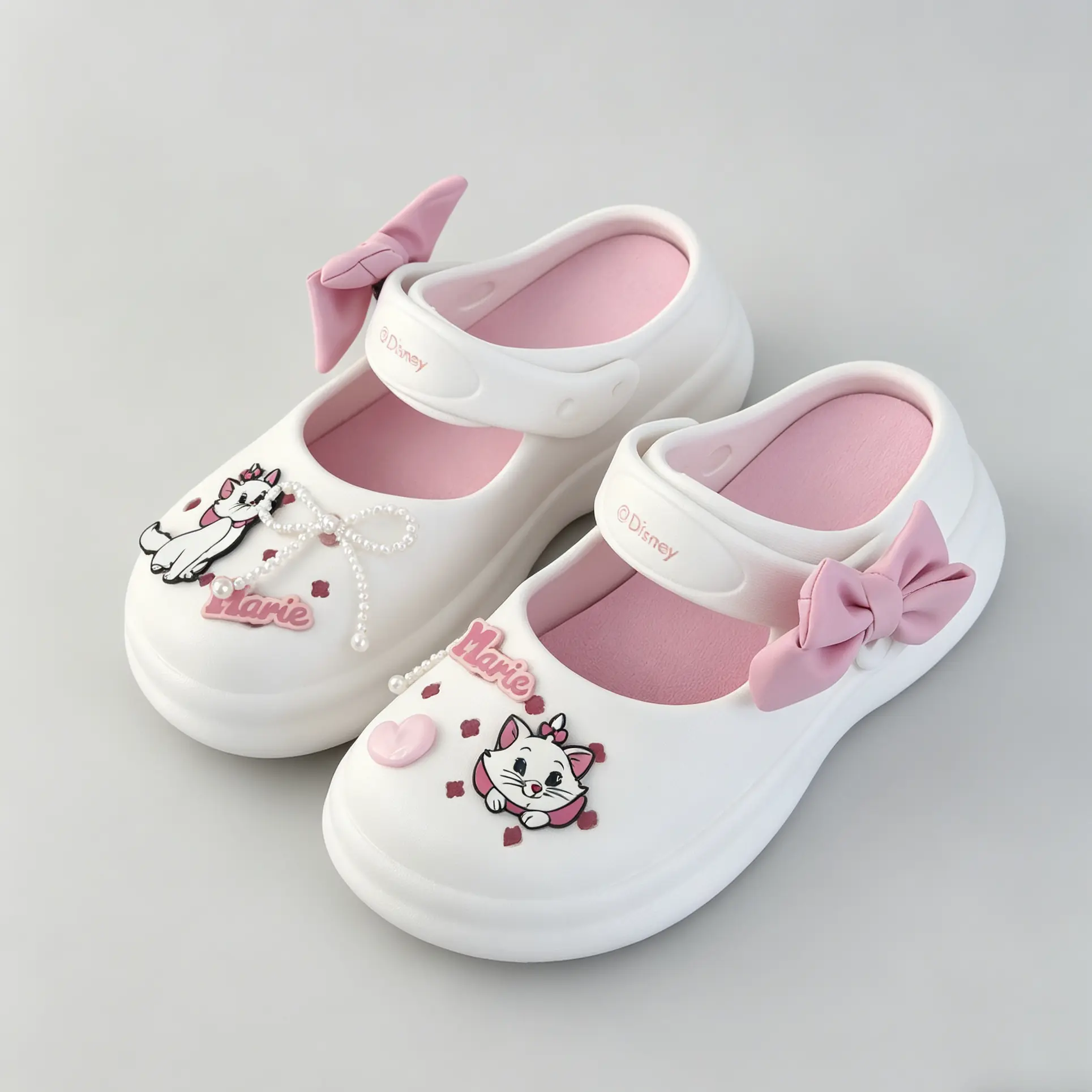 MINISO Disney Marie Cat Mary Jane Slippers, Fashion Sweet & Cute Women's Slide Sandals, Cozy Casual Indoor Outdoor Footwear, Trendy Aristocats Merch