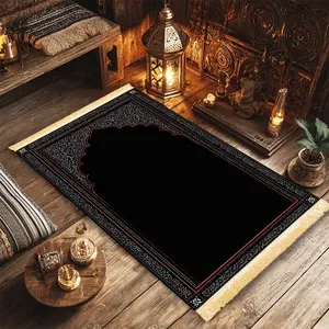 1pc Night Dream Weaver Prayer Mat - 100% Polyester, Machine Washable, for Indoors/Outdoors, Ideal for Pilgrimage & Meditation, Islamic Wall Art