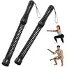 RELIFE Unisex Cordless Battle Rope Set - 2-in-1 Dual Mode, Enhanced Secure Grip Tech, Heat Shrink Handles, Portable Travel-ready Gym Gear, Compact Silent Movement, Steel Core Weighted Spring Bar, Home Gym HIIT Attachments (Ideal for Holidays, Birthdays)