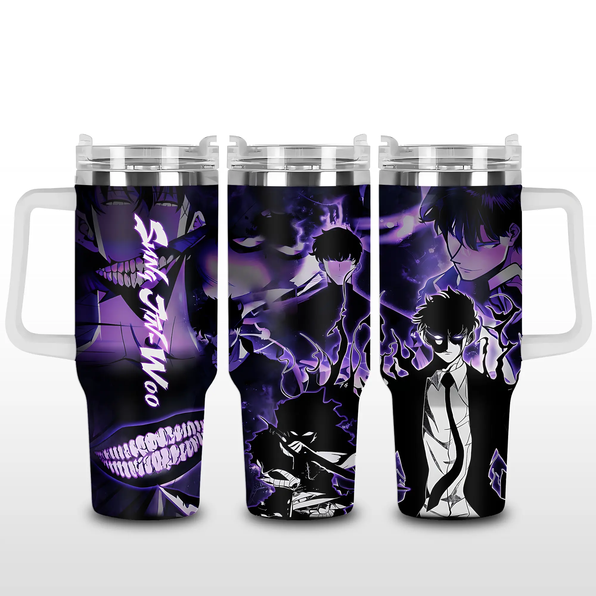 [Elysian Sip] - Snorlax Vintage Sleepy Monster Aesthetic 40oz & 20oz Stainless Steel Tumbler with Handle – Kanto Adventure Insulated Mug, Fans Style Cup, Cute Retro Streetwear Design, Leakproof Travel Gift.