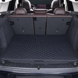 Universal Car Trunk Mat, Embroidered PU Leather Cargo Liner, Fits Hatchback Sedan Suv Models, Durable & Stylish Interior Accessory, Automotive, Construction, Durability