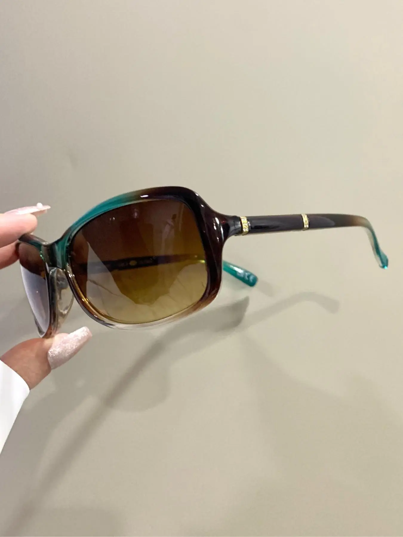 Unisex Punk Style Rectangular Fashion Glasses, PC Frame Eyewear, Decorative Eyeglasses, Suitable for All Seasons