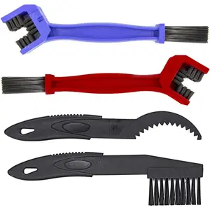 Motorcycle Chain Cleaning Brush Kit Cleaner for Motorcycle, Bicycle and Mountain Bike – 4 Pcs Cleaning Brush Tool Bike Cleaning Tool Bicycle Chain Cleaner