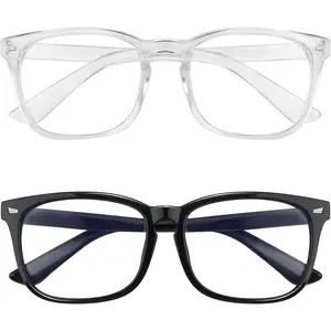 2-Pack Blue Light Blocking Glasses with Blue Light Blocking Lens, Unisex Eyeglasses for Reducing Eyestrain from Digital Devices, Glasses Blue Light