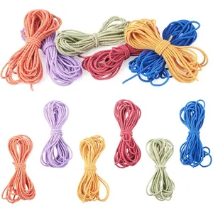 32.8 Yards Round Elastic Cord for Journals,2.5mm Elastic String Cord Sturdy Stretchy Band Braided Stretch Straps for Sewing Crafting Bracelet Beading Jewelry