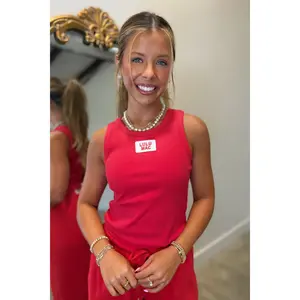 Lulu Mac Terrycloth Tank Top Red