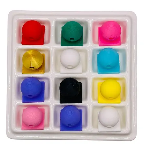 Flatback Bead Bases 16mm 4mm Hole | 3D Printed DIY Craft Base for Acrylic Charms