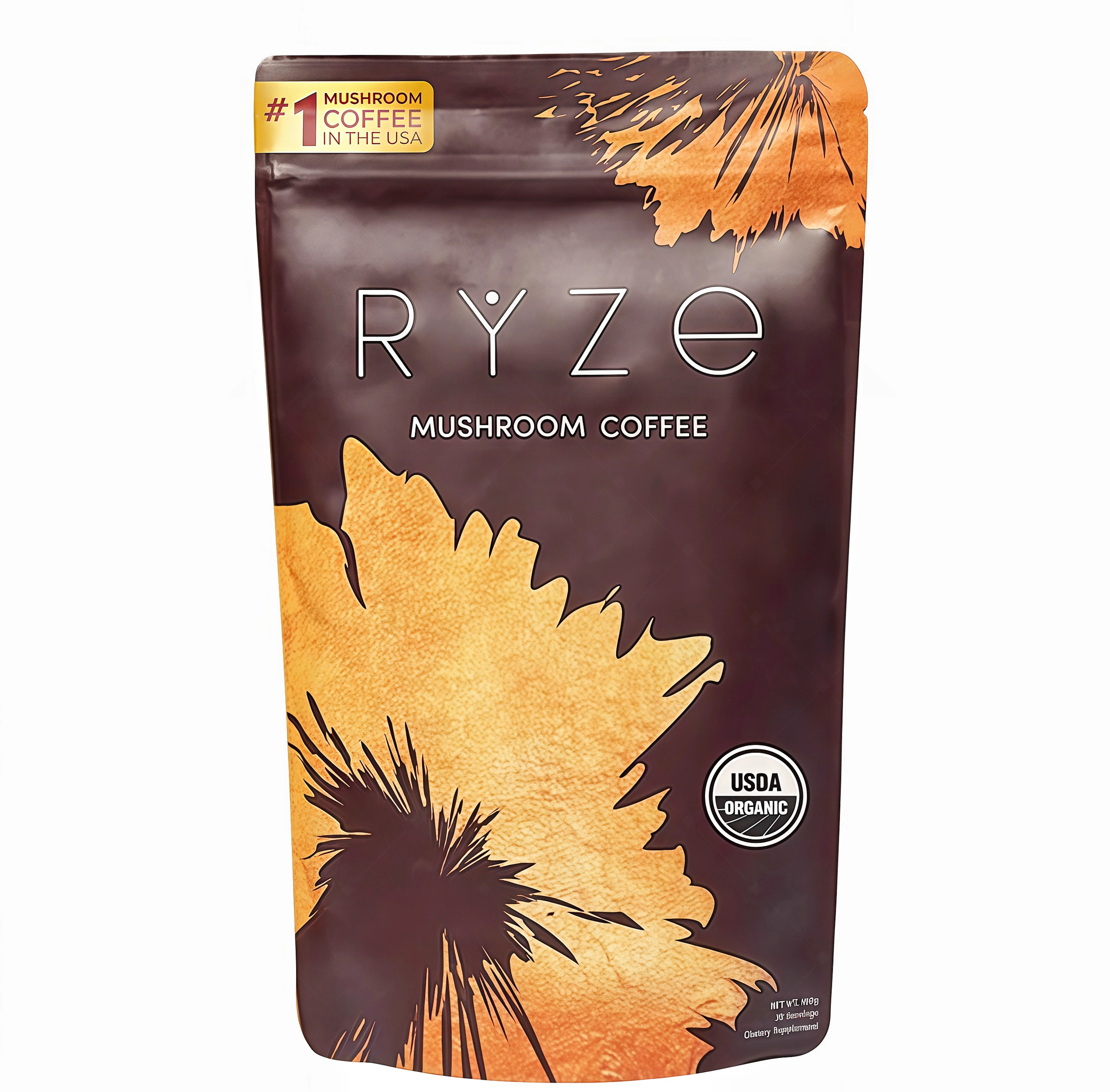 RYZE Mushroom Coffee USDA Organic with 6 Adaptogenic Mushrooms and MCT Oil ZZ USA Grown Instant Coffee for Better Energy, Focus, Digestion, Immunity with Turkey Tail, Shitake, Lion's Mane, 30 Servings Vitamin