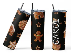 PERSONALIZED GINGERBREAD 20OZ SKINNY TUMBLER