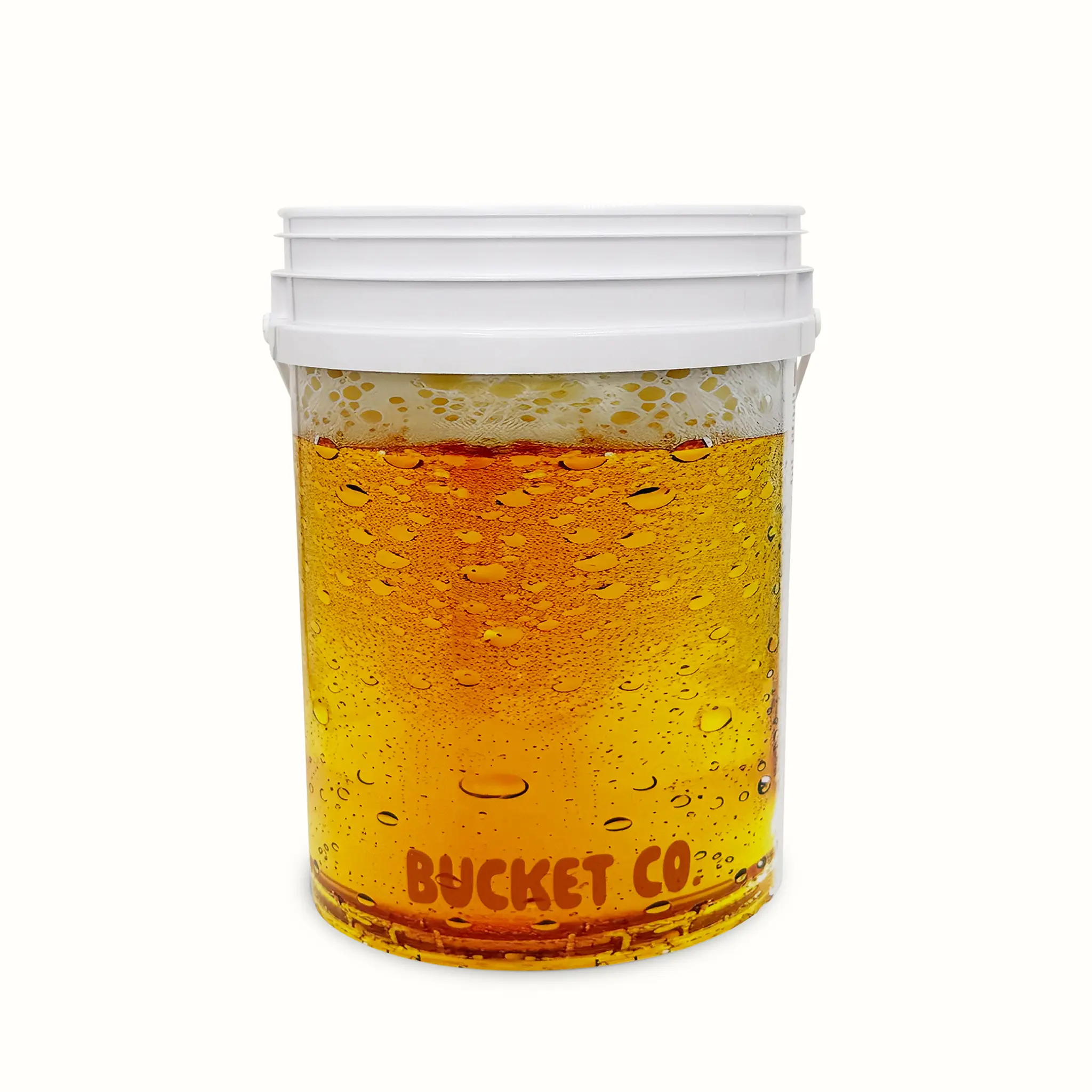 THE BEER BUCKET 5-Gallon Round Injection Molding Heavy Duty BPA FREE Polypropylene Cooler Party Bucket for BBQ Tailgate