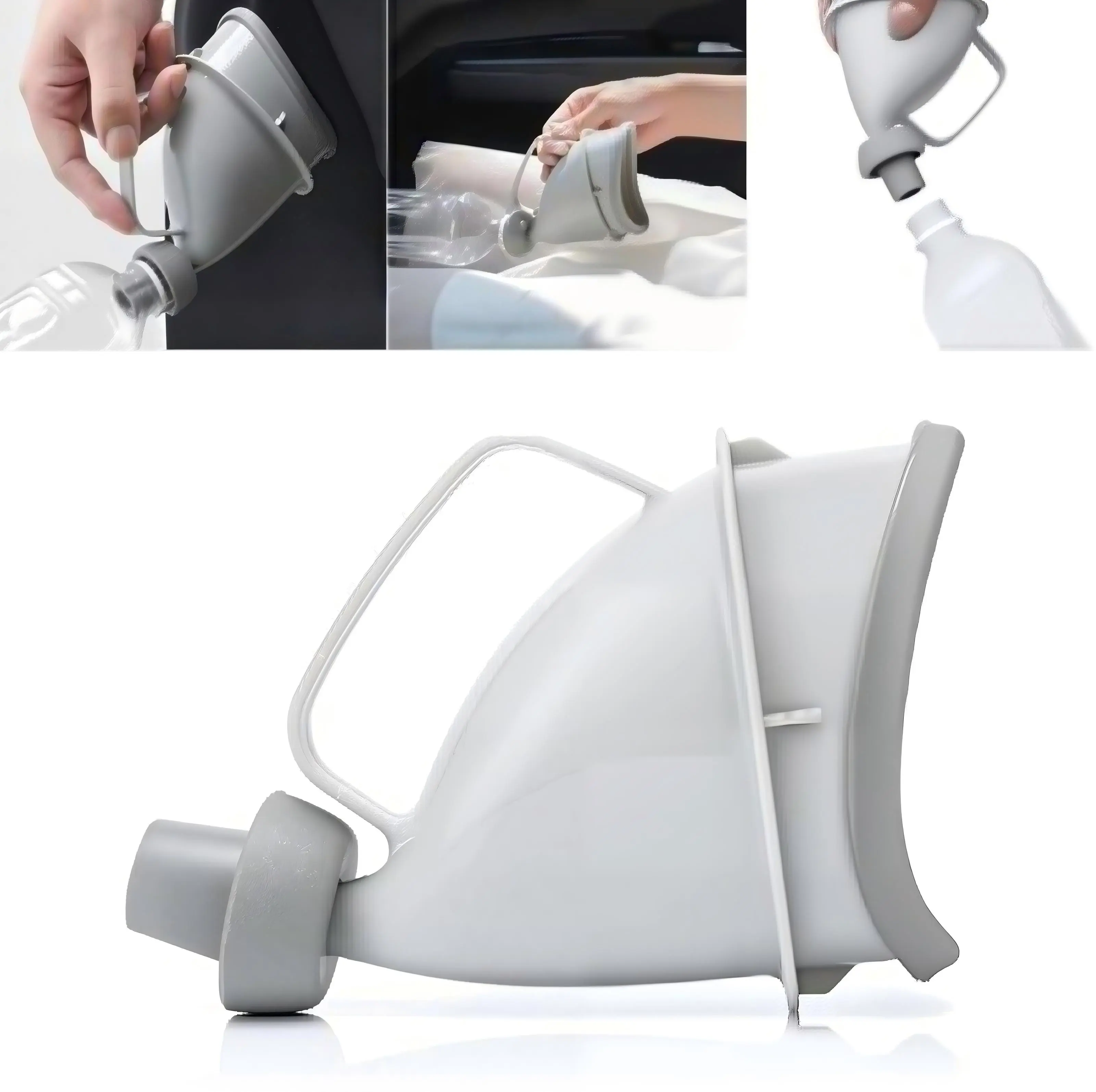 Reusable Portable Female Travel Potty - Leak-Proof, Odor-Free, Skin-Safe PP Plastic Stand-Up Urinal for Motorhome Road Trips, Compact, Discreet, Easy Attach, Avoid Dirty Restrooms