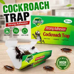 Roach Traps, Roach Traps Indoor Sticky with Cockroach Bait, Cockroach Glue Trap Long Lasting and Non Toxic, Children and Pet Friendly, for Home, Kitchen, Bathroom, Storage Room