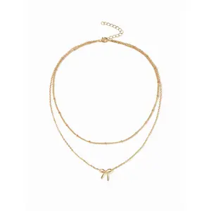 Cider BOWKNOT LAYERED NECKLACE