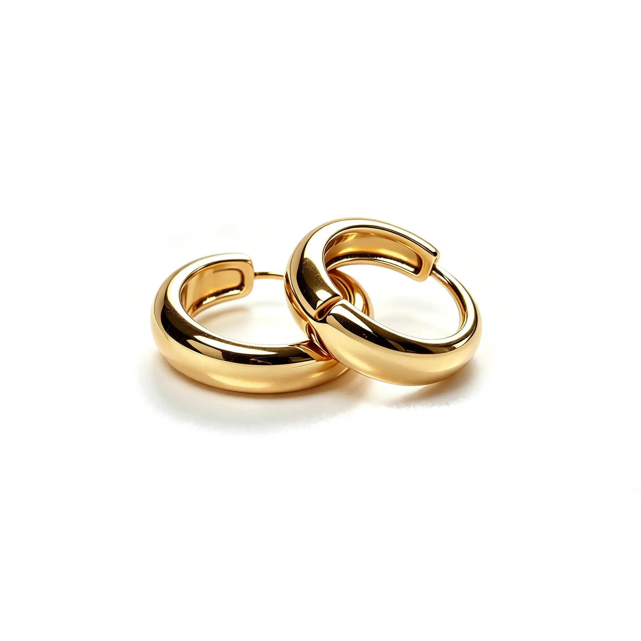 Women's Minimalist Chunky Huggie Hoop Earrings - Zinc Alloy Gold-Plated Small Circle Costume Jewelry, Accessories for Women, Ideal for Daily, Office Wear, Gifting