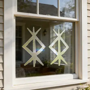 Protective Sigil Reflective Stickers (2-Pack) – Spiritual Shield Decals for Car & Window | Energy Protection Charm