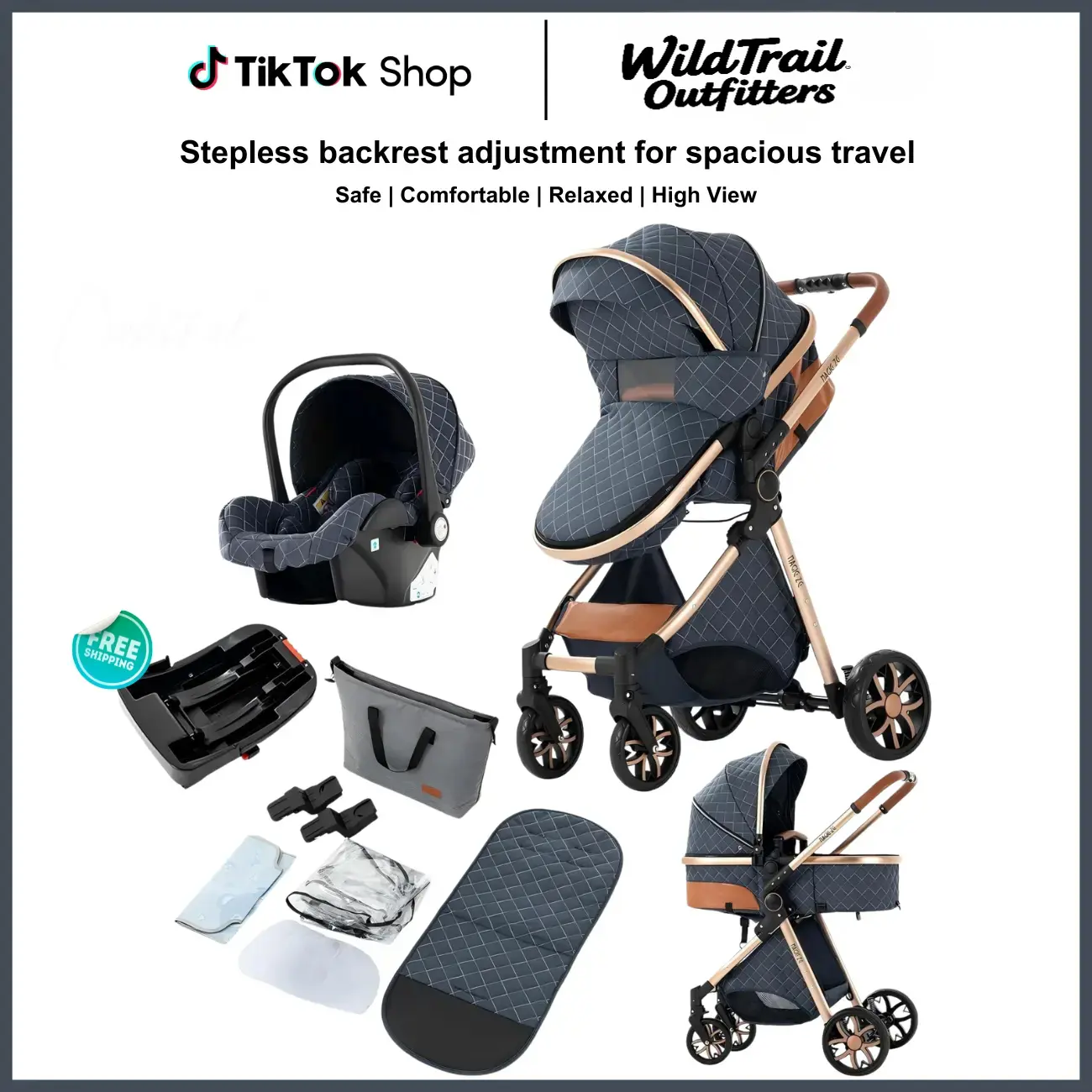 Babystroller,dealsforyoudays,4-in-1Portable & Foldable YoungstersStroller with Sun,High & Quality &Lightweight Travel Stroller For BabiesOutdoorfun,Adjustable Stroller AndAccessories Combo Set, One ClickFolding,##Summervibes