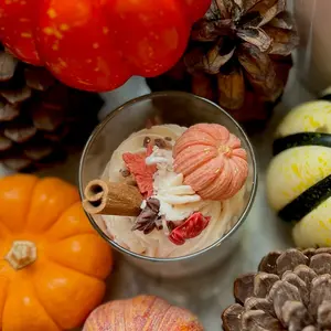 Decorative Pumpkin Spiced Candle for Home - Festive  Decoration
