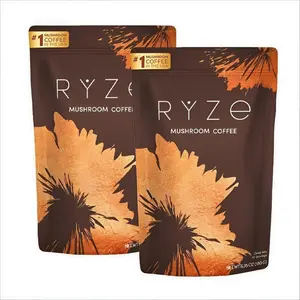 RYZE Mushroom Coffee Starter Kit, USDA Organic Instant Coffee with 6 Adaptogenic Mushrooms and MCT Oil for Better Energy, Focus, Digestion, Immunity with Turkey Tail, Shiitake, Lion's Mane, 30 serving