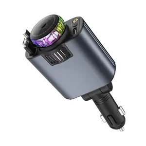 5-in-1 Multi-Function PD45W Starlight Car Charger - USB Type-C Power Adapter, Roof Starlight Aromatherapy Freshener, Fast Charger iPhone for iOS/Android Phones
