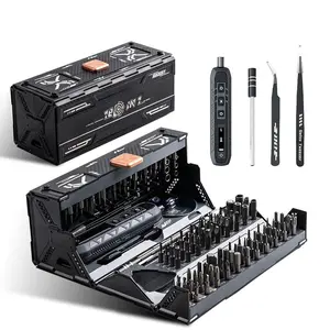 181 in 1 Electric Screwdriver Set, Tool Box, USB Rechargeable Cordless Power Screwdriver with 3-speed Torque Setting, Switchable Screwdriver, Professional Repair Tool Kit for Phone/Laptop/Camera/Watch