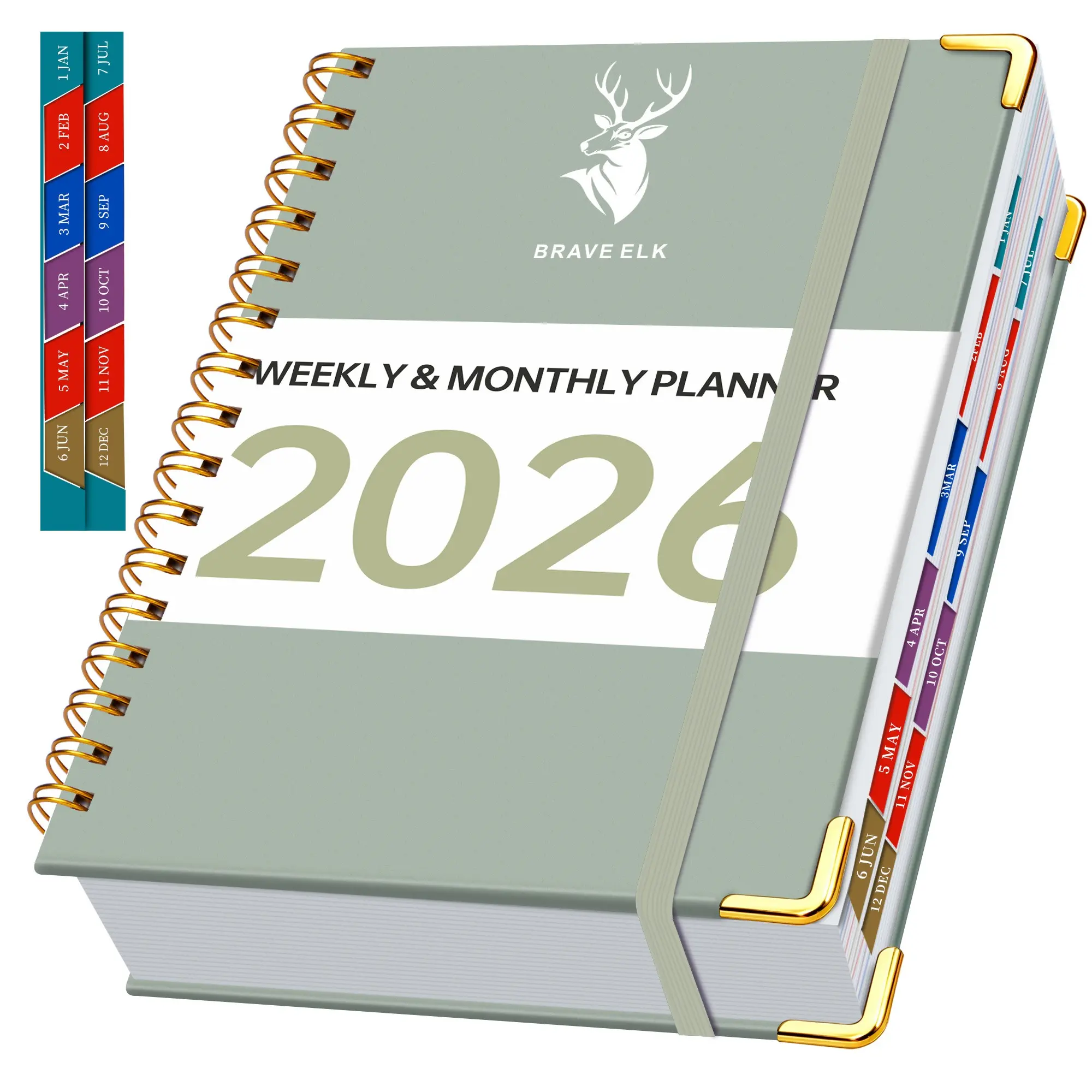 2026 Calendar Plan, Weekly and Monthly - 400-page thick Spiral Bound Yearly Planner - Suitable for daily planning, time management, and self-discipline management - Calendar, planner, organizer, and Calendar Design