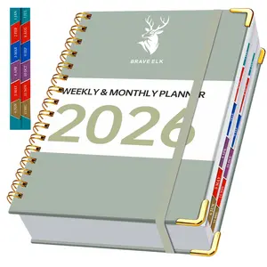 2026 Calendar Plan, Weekly and Monthly - 400-page thick Spiral Bound planner - Suitable for daily planning, time management, and self-discipline management - Calendar, planner, and organizer