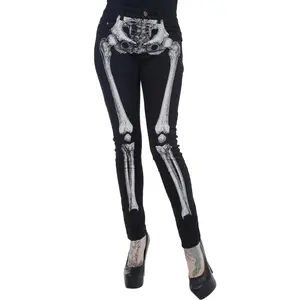 Skeleton Skinny Jeans White Bone