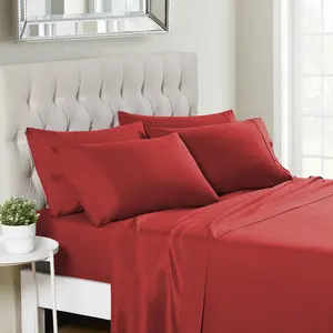 6pc High Quality Soft Durable Microfiber Sheet Set Various Colors by Sweet Home Collection