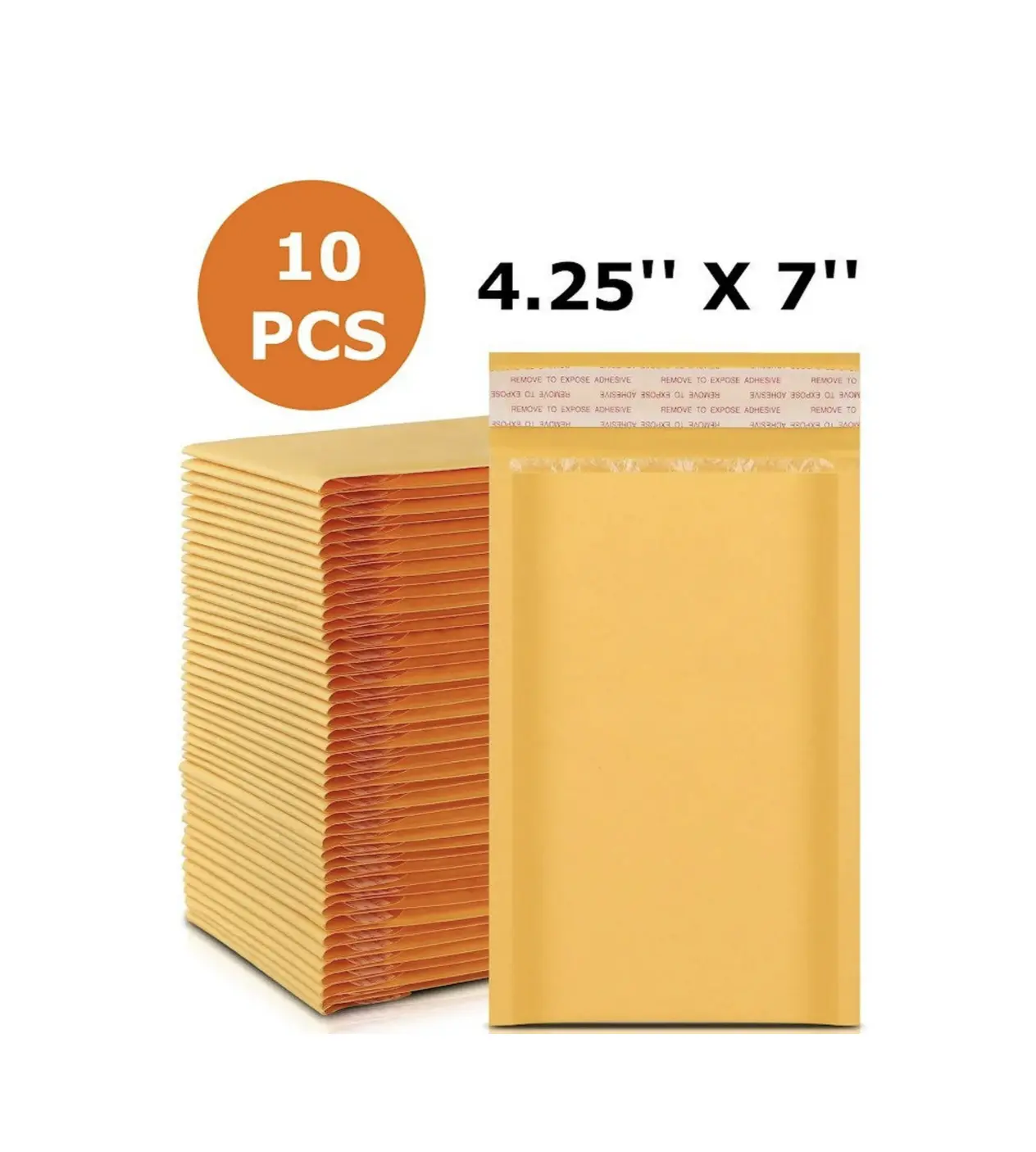 Giftday777 Bubble Mailers 4 x 7 Sealed Padded Envelopes Yellow Quantity 10