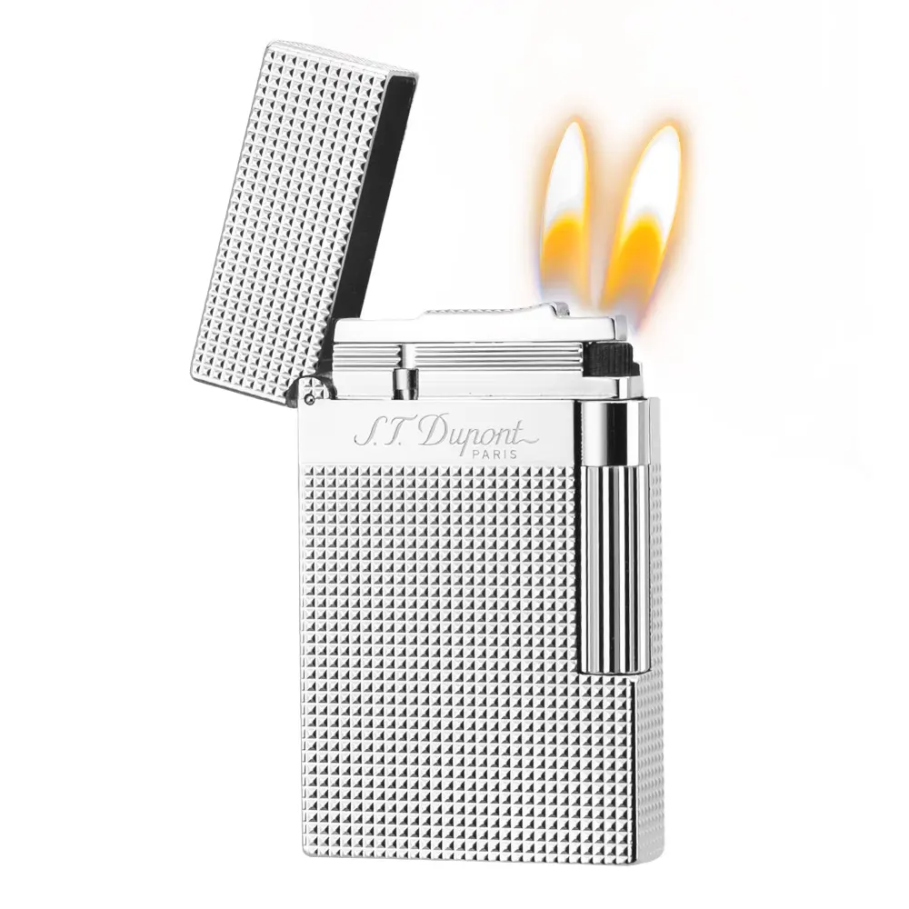 DPT Double Flame Metal Diamond Head Lighter - Wheel-Equipped, Compact, No Fuel, Luxury Look 2026 Boyfriend Gift Choice