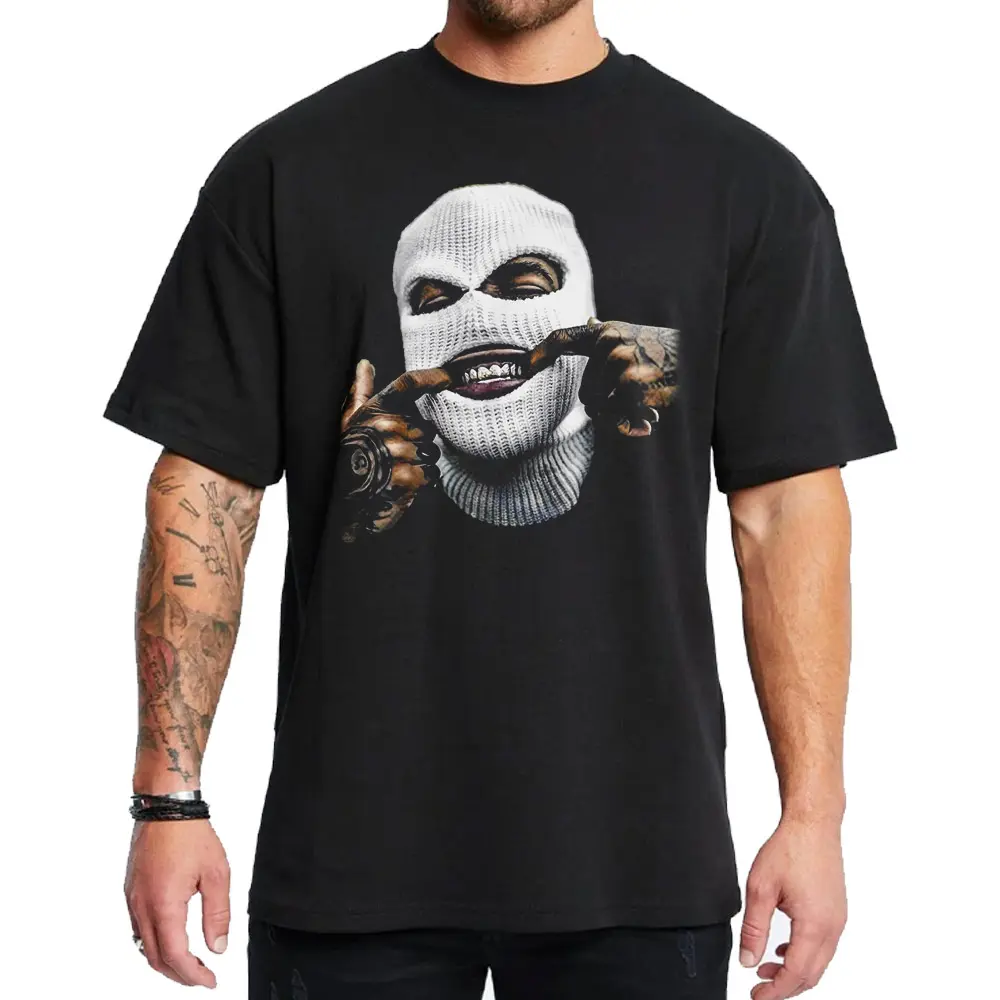 Unisex Oversized Cotton Crewneck Graphic Sweatshirt - Funny Gangsta Street Chicano Mexican Lowrider Garment, Medium-Heavy Casual Fabric Tops, Loose Menswear Outdoor T-Shirt for Men & Women (Polyester Blend)
