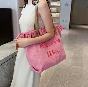 Beach Bag,  Tote Bag  Shoulder Strap, Shoulder Bag Large Capacity Designer Handbags for Vacation Travel Daily